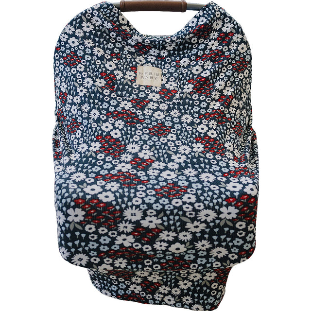 Americana Floral Ribbed Bamboo Multi-Use Cover - HoneyBug 