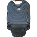 Navy Stripes Ribbed Bamboo Multi-Use Cover - HoneyBug 