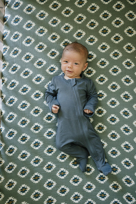 Southwest Aztec Muslin Crib Sheet - HoneyBug 