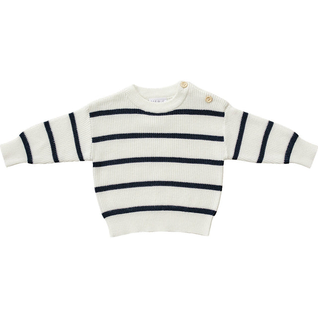 Navy Stripe Knit Sweater - HoneyBug 
