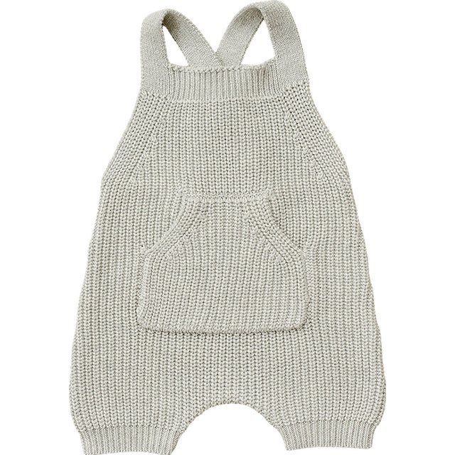 Heather Grey Pocket Knit Overalls - HoneyBug 