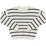Navy Stripe Adult Knit Sweater - HoneyBug 