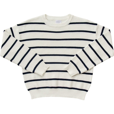Navy Stripe Adult Knit Sweater - HoneyBug 