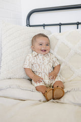 Surfboard Linen Cotton Shorts - HoneyBug 