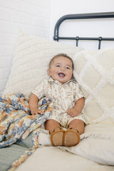 Surfboard Linen Cotton Shorts - HoneyBug 