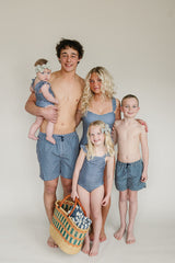 Navy Gingham Women’s One-Piece - HoneyBug 