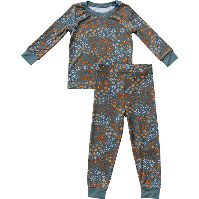Navy Floral Bamboo Cozy Set - HoneyBug 