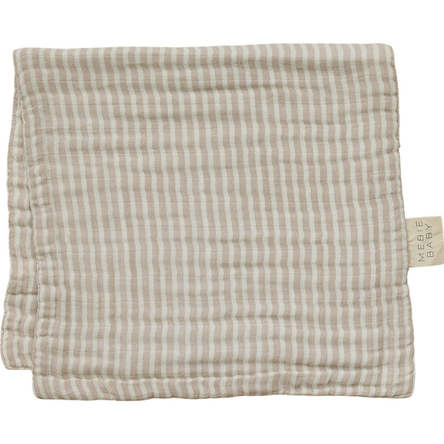 Taupe Stripe Muslin Burp Cloth - HoneyBug 