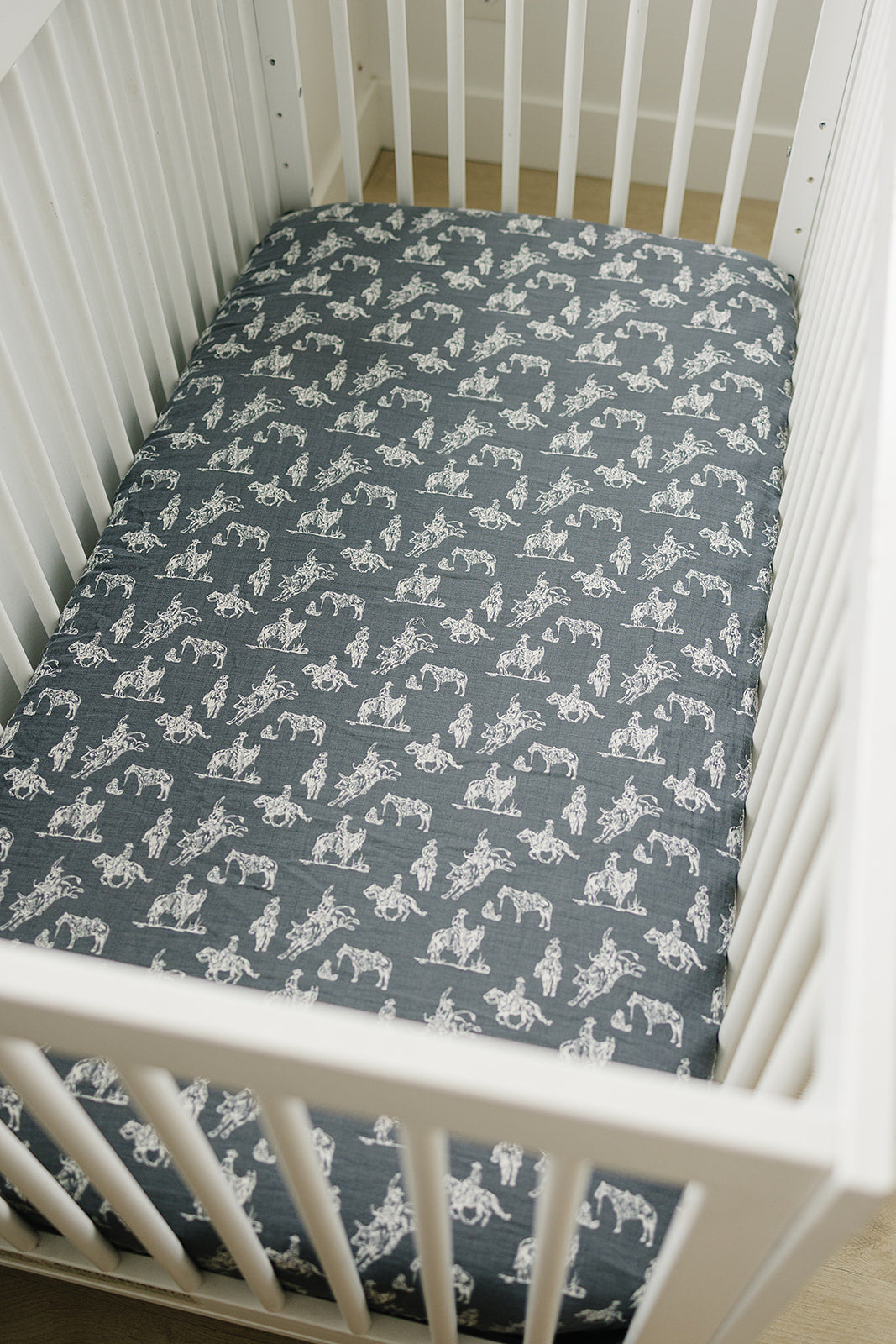 Wild West Muslin Crib Sheet - HoneyBug 