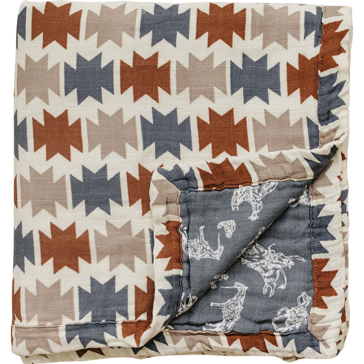 Western Aztec + Wild West Muslin Quilt - HoneyBug 
