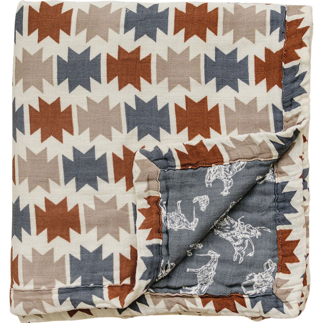 Western Aztec + Wild West Muslin Quilt - HoneyBug 