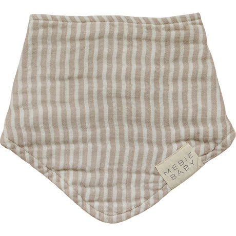 Taupe Stripe Muslin Bib - HoneyBug 
