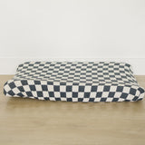Charcoal Checkered Muslin Changing Pad Cover - HoneyBug 