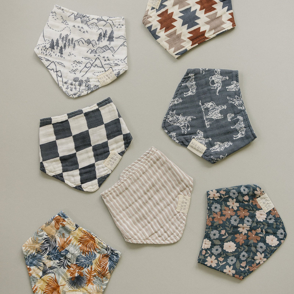 Midnight Floral Muslin Bib - HoneyBug 