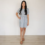 Adult Block Print Floral Dress