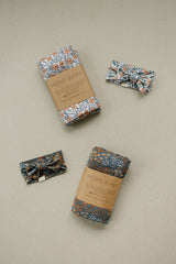 Navy Floral Bamboo Stretch Swaddle - HoneyBug 