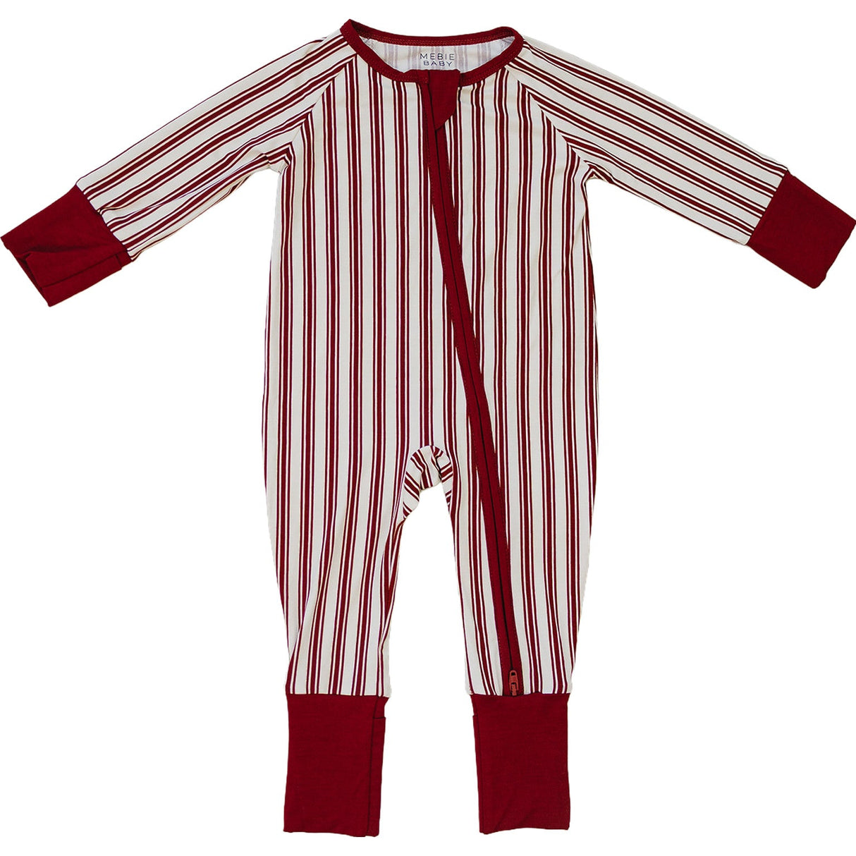 Red Stripes Bamboo Zipper - HoneyBug 