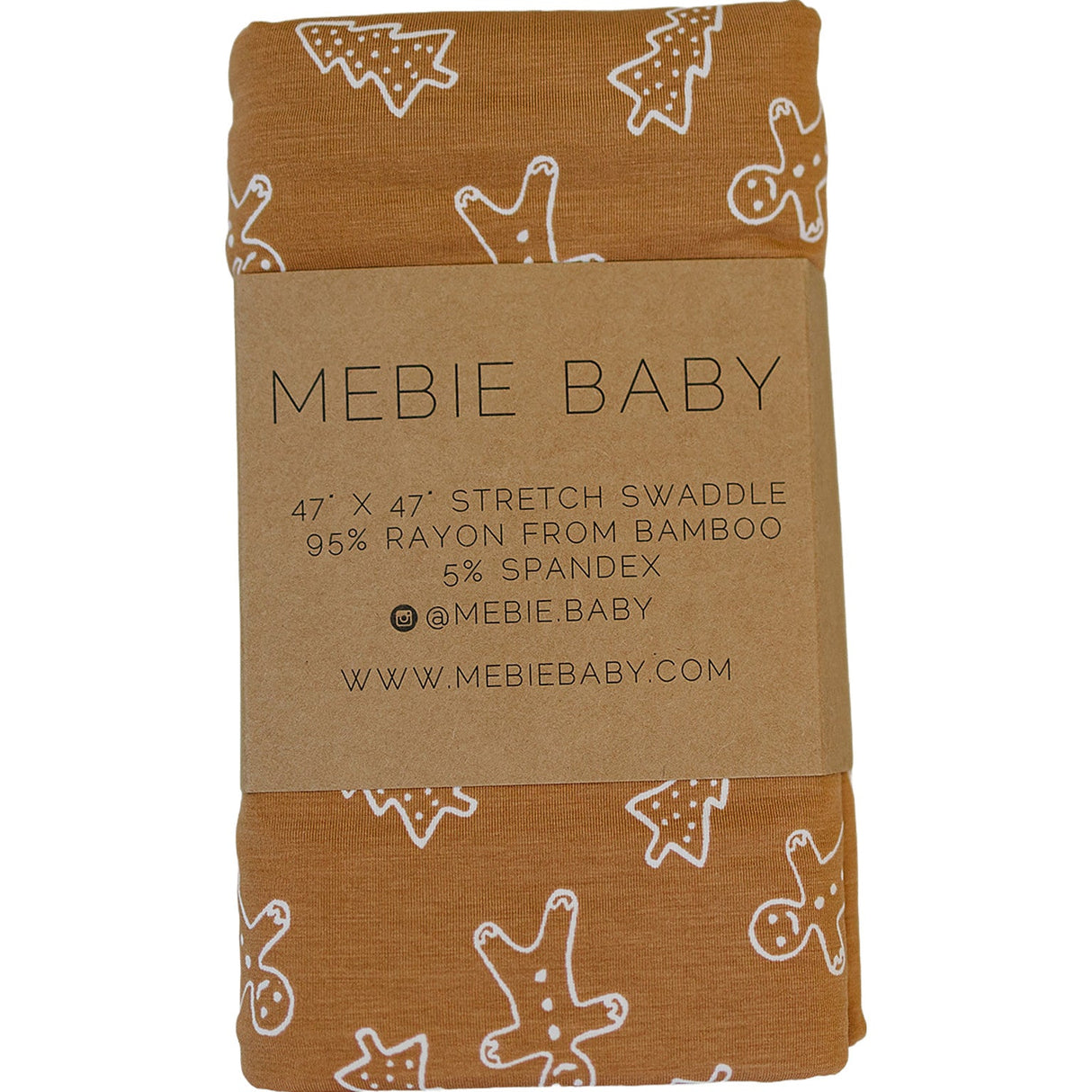 Gingerbread Bamboo Stretch Swaddle - HoneyBug 