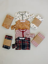 Gingerbread Bamboo Stretch Swaddle - HoneyBug 