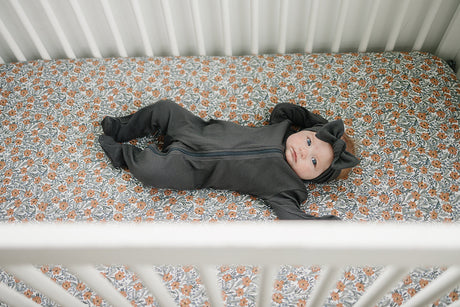 Dainty Meadow Bamboo Stretch Crib Sheet - HoneyBug 