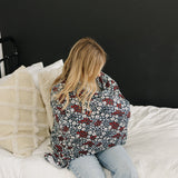 Americana Floral Ribbed Bamboo Multi-Use Cover - HoneyBug 