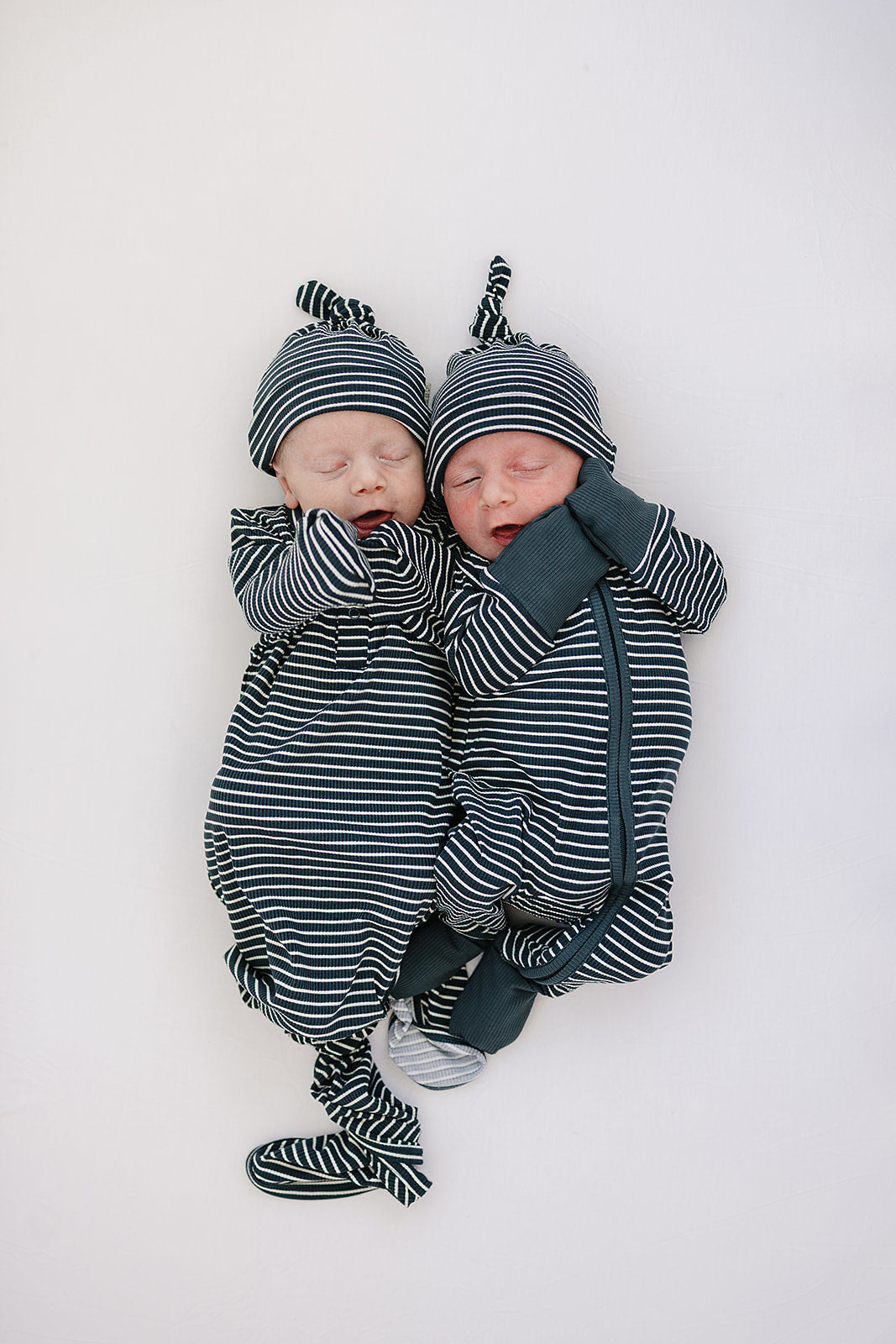 Navy Stripes Bamboo Knot Gown - HoneyBug 