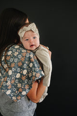 Midnight Floral Muslin Burp Cloth - HoneyBug 