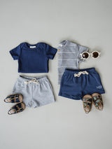 Grey Pocket Cotton Shorts