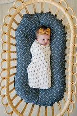 Cream Berry Muslin Swaddle Blanket - HoneyBug 