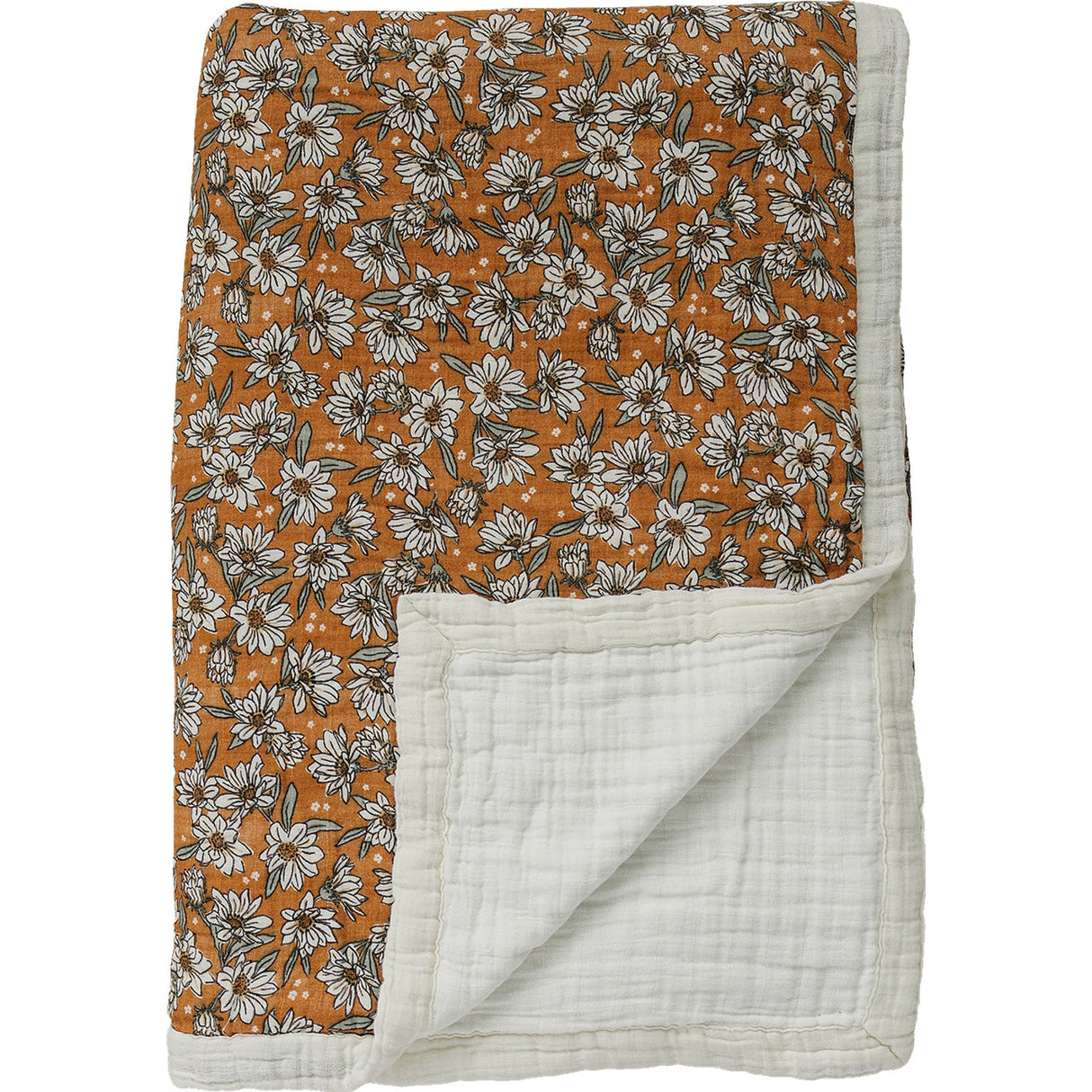Magnolia Floral Twin Muslin Quilt - HoneyBug 