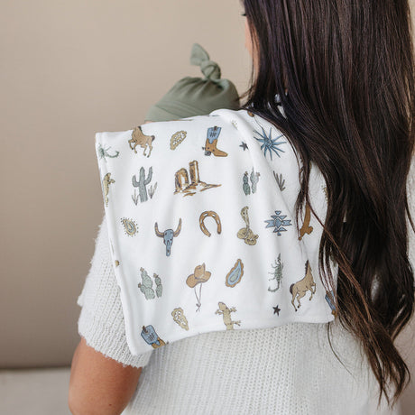 Desert West Luxe Fleece Burp Cloth