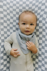 Dusty Blue Muslin Bib - HoneyBug 