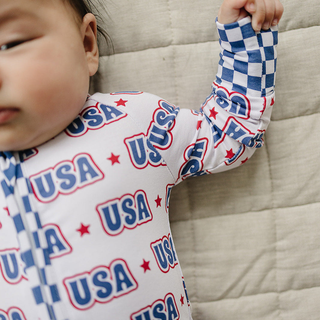 Bamboo Zip Romper  | USA