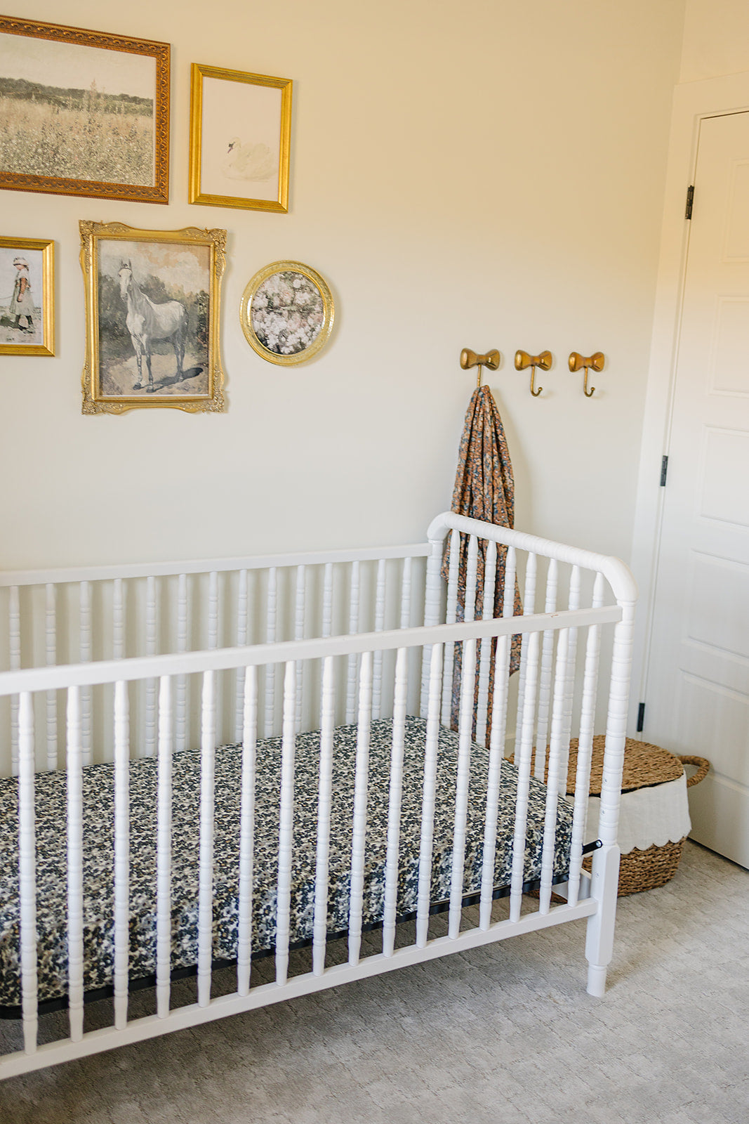 Liberty Floral Muslin Crib Sheet - HoneyBug 