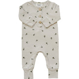 Floral Long Sleeve Button Romper - HoneyBug 