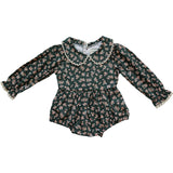 Olive Bloom Bubble Romper - HoneyBug 