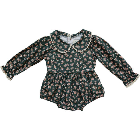Olive Bloom Bubble Romper - HoneyBug 