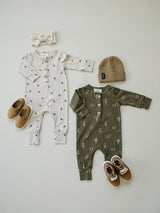 Nashville Long Sleeve Button Romper - HoneyBug 