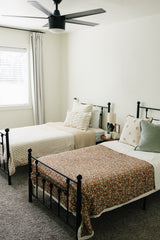 Magnolia Floral Twin Muslin Quilt - HoneyBug 