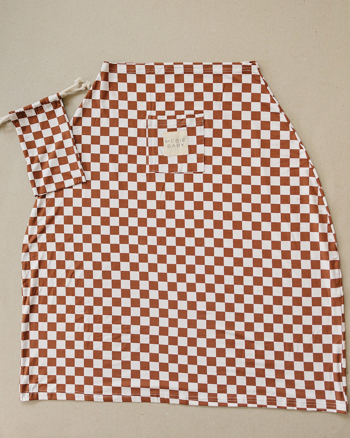 Rust Checkered Bamboo Multi-Use Cover - HoneyBug 