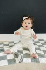 Cream Ribbed Bamboo Cozy Set - HoneyBug 