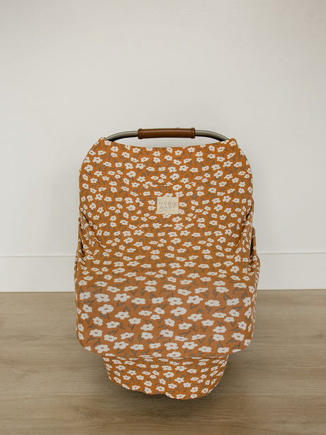 Mustard Floral Bamboo Multi-Use Cover - HoneyBug 