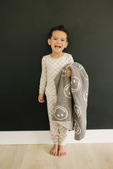 Taupe Checkered Bamboo Cozy Set - HoneyBug 