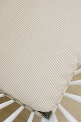 Taupe Stripe Ribbed Bamboo Stretch Crib Sheet - HoneyBug 