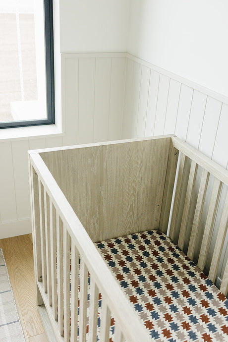 Western Aztec Muslin Crib Sheet - HoneyBug 
