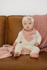 Pink Stripes Classic Muslin Bib - HoneyBug 