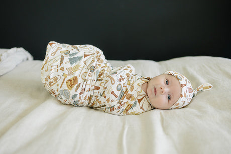 Camping Trip Bamboo Stretch Swaddle - HoneyBug 