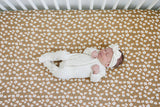 Mustard Floral Bamboo Stretch Crib Sheet - HoneyBug 