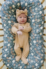 Latte Ribbed Bamboo Zipper - HoneyBug 