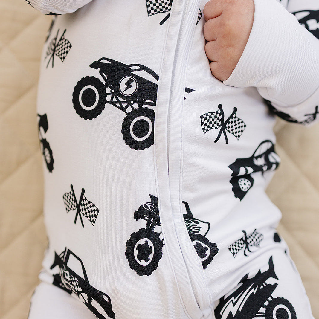 Bamboo Zip Romper | Monster Blaze